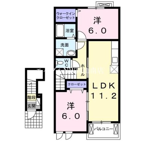 備前田井駅 徒歩13分 2階の物件間取画像